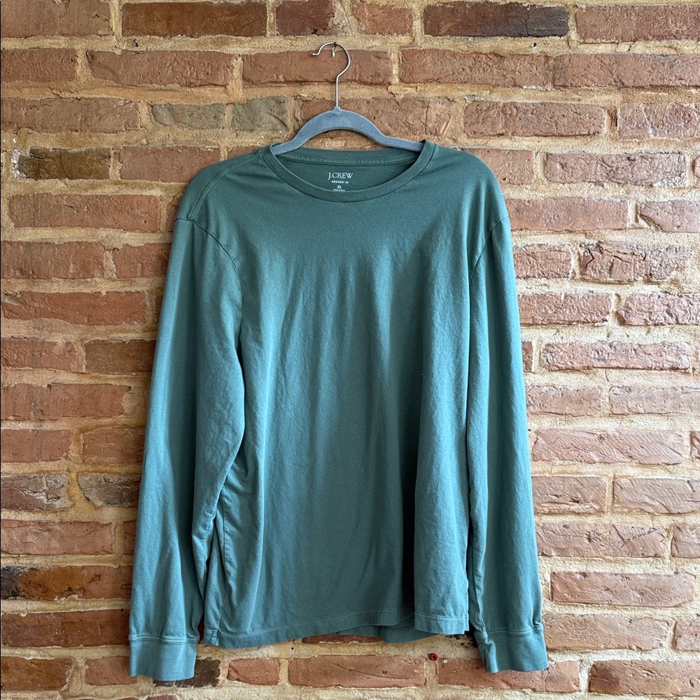 J. Crew Men's Teal Long Sleeve Tee